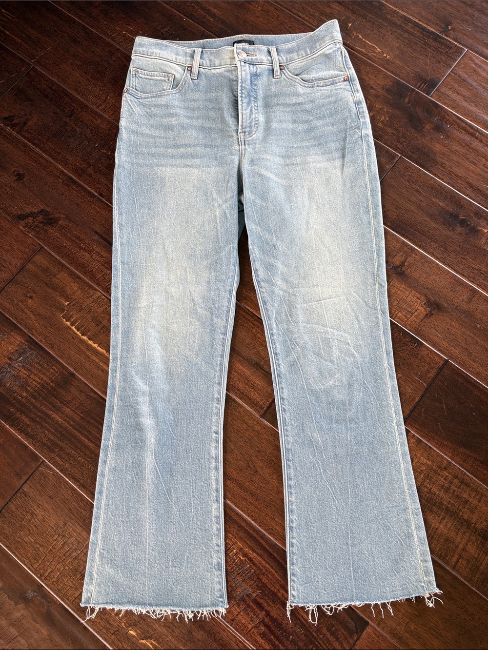 Express Light Wash Flare Jeans